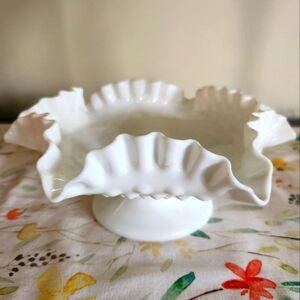 Fenton Hobnail Flared Compote